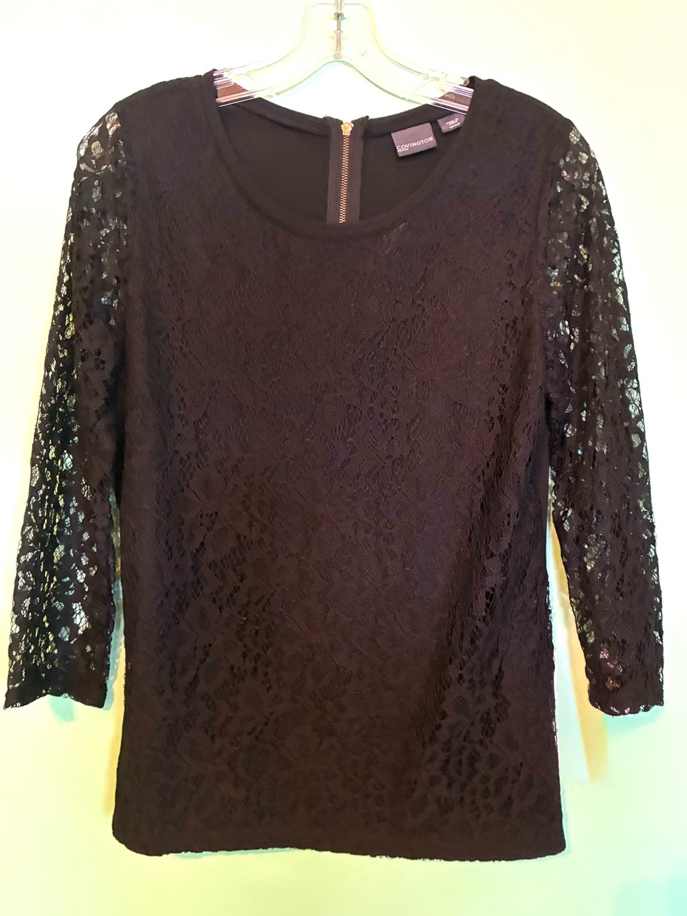Covington Lace Black Women's Blouse - Picture 13 of 14